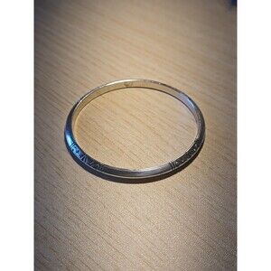 BRIGHTON Signed  Embossed Design 5mm Bangle Bracelet - 2.5" Inside Diam. Retired